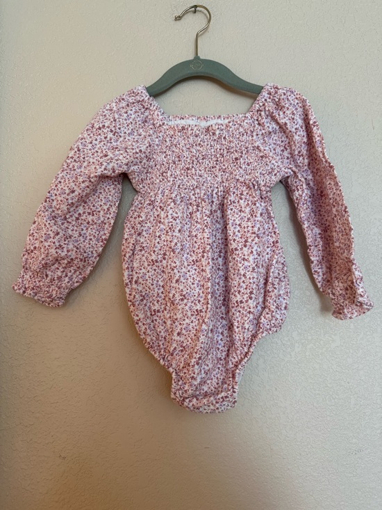 cloud island Other - 4 for $20 Smocked Long-Sleeve Floral Baby bubble- Pink